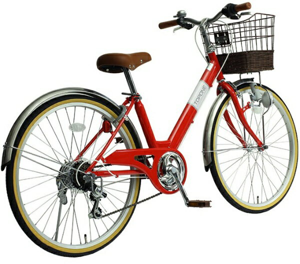 TOPONE｜トップワン 24型 子供用自転車 NV246(レッド/外装6段変速) NV246【キャンセル・返品不可】 【代金引換配送不可】