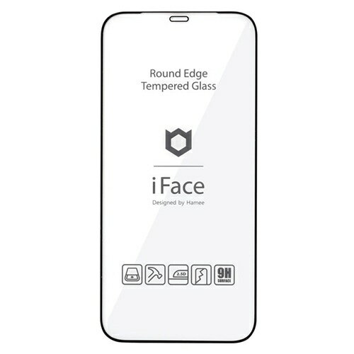 HAMEE｜ハミィ iPhone 12/12 Pro専用 iFace Round Edge Tempered Glass Screen Protector ラウンドエッジ強化ガラス 画面保護シート 41-890295 ブラック