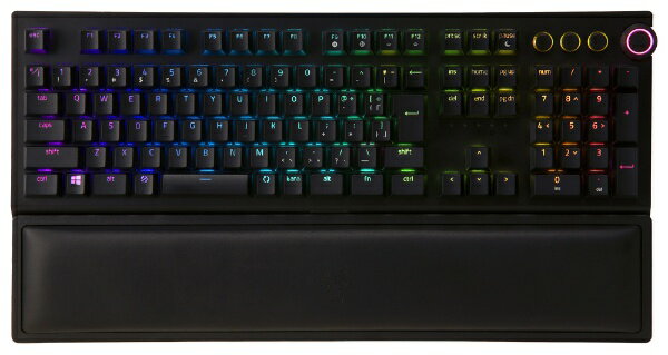 RAZER｜レイザー ゲーミングキーボード＋リストレスト BlackWidow V3 Pro - Green Switch RZ03-03531300-R3J1 [有線・ワイヤレス /Bluetooth・USB]