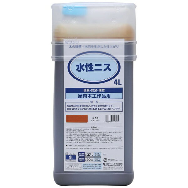 Washin Paint｜和信ペイント 水性ニス けやき 4L