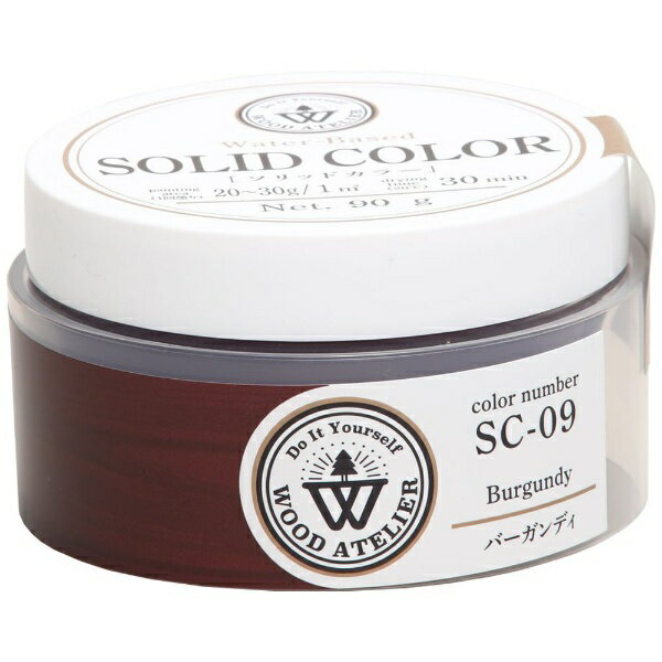 Washin Paint｜和信ペイント Wood Atelier ソリッドカラー SC-09 バーガンディ 90g