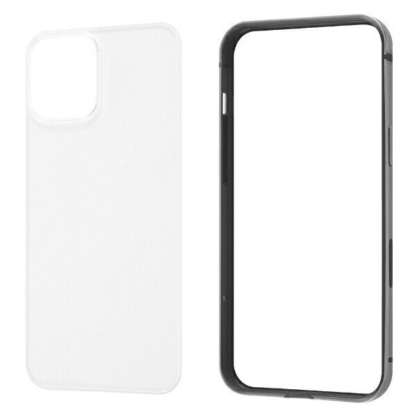 レイアウト｜rayout iPhone 12 Pro Max 6.7インチ対応アルミバンパー パネル(クリア) ブラック RT-P28AB/BM