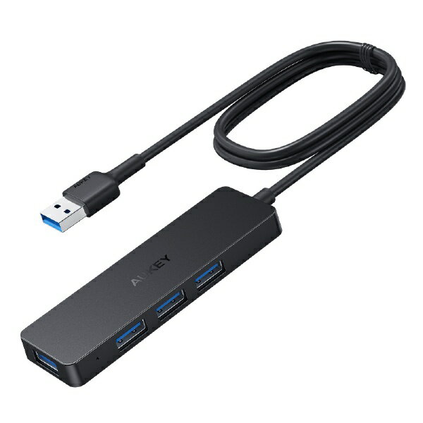 AUKEY｜オーキー CB-H37-BK USB-Aハブ ブラック [バスパワー /4ポート /USB 3.1 Gen1対応]