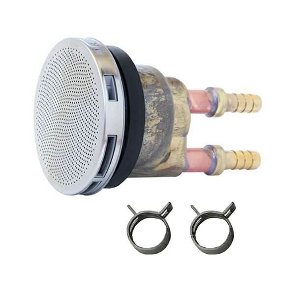 ●お風呂の追焚配管に使用。□付属品●一人施工フック、締付工具、ピンセット●規格： 10Aペアホース用●開口寸法： 50mm●浴槽厚み： 15mmまで●梱包サイズ： 100×100×200