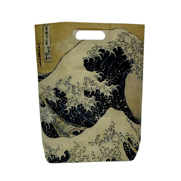 miura-ori｜ミウラ折り ミウラ折り ＜折り袋＞ 葛飾北斎「神奈川沖浪裏」