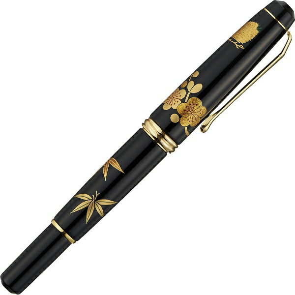 呉竹｜Kuretake くれ竹万年毛筆夢銀河山中塗蒔絵瑞祥松竹梅中字 DAY140-52