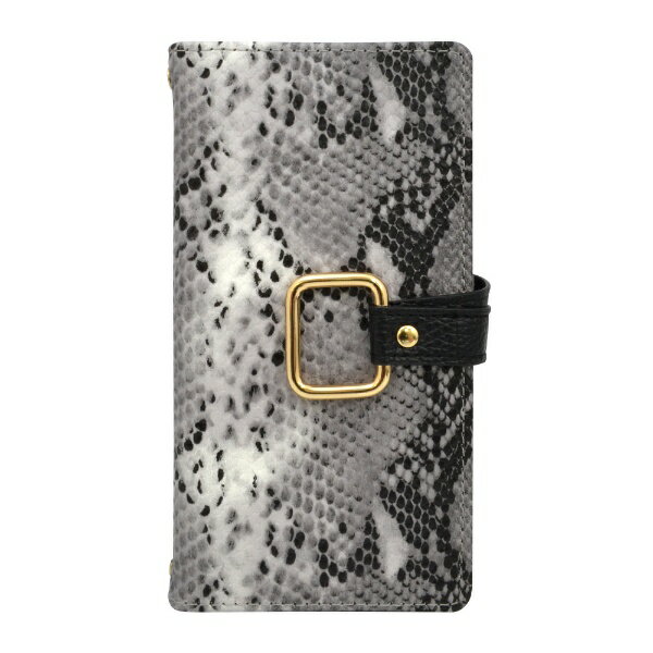 エムディーシー｜MDC iPhone 12/12Pro ROYALPARTY 手帳ケース/パイソン/GRAY md-74614-4 グレー