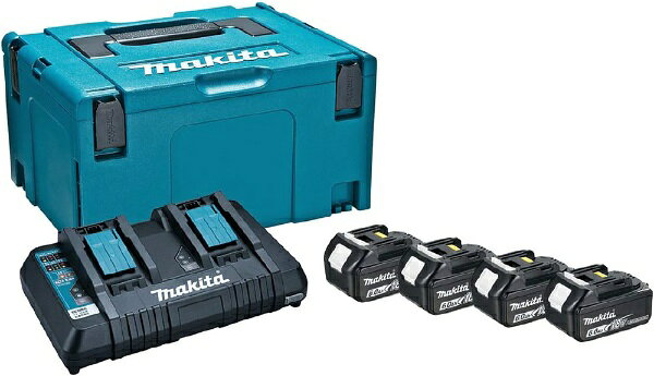 セット内容 6.0Ahバッテリ（BL1860B）×4個2口急速充電器（DC18RD）マックパックタイプ3