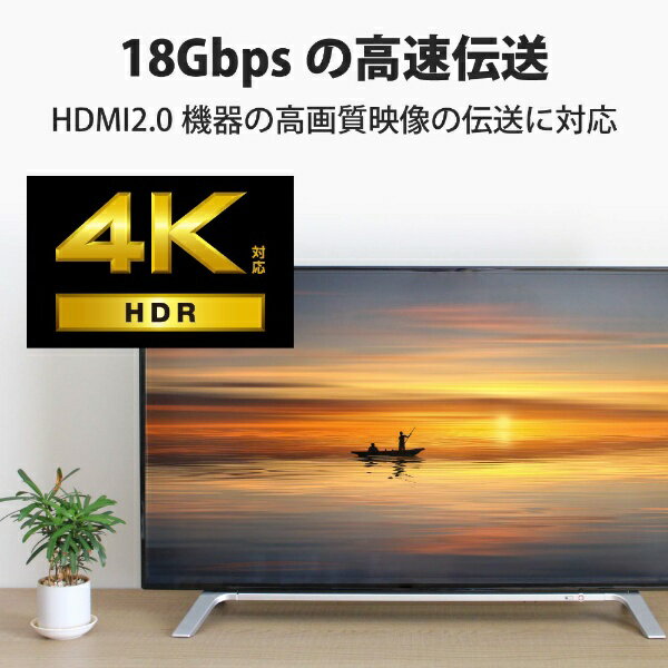 ELECOM｜エレコム HDMIケーブル ブラック CAC-HDPY15BK [1.5m /HDMI⇔HDMI /イーサ...