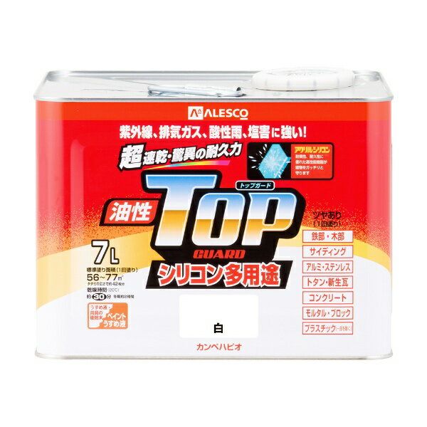カンペハピオ｜Kanpe Hapio 油性トップガード 白 7L