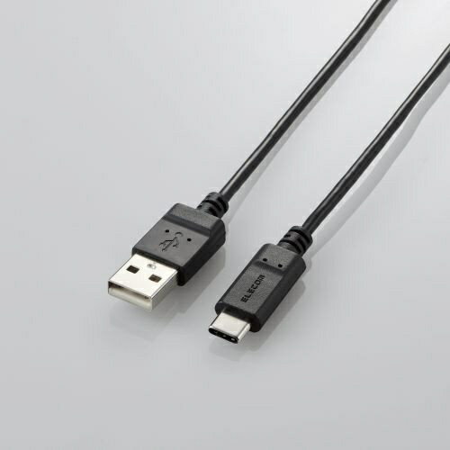 エレコム｜ELECOM Type-C USB-Cケーブル スマホ用 USB A-C 認証品 まとまるケーブル 形状記憶 抗菌 ブラック MPA-MAC10NBK [1.0m]