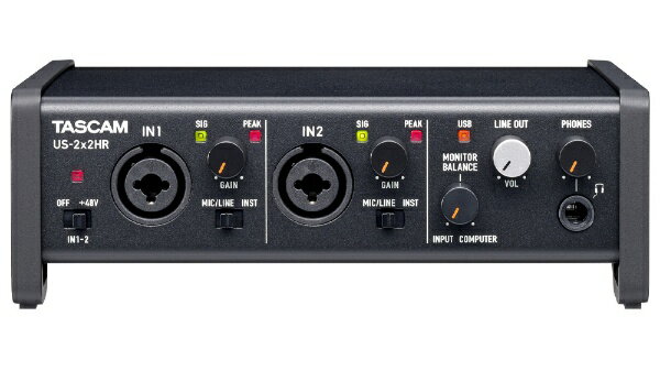 TASCAM｜タスカム USBオーディオインターフェース　2マイク　2in/2out 192kHz対応 US-2x2HR