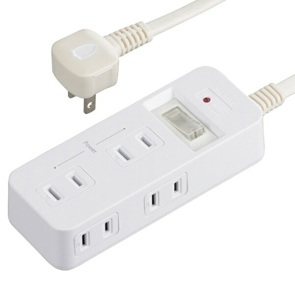 �I�[���d�@�bOHM ELECTRIC �����K�[�h�X�C�b�`�t�^�b�v 6�� 3m �z���C�g HS-TP63HS3-W [3.0m  6��  �X�C�b�`�t�� �ꊇ ]