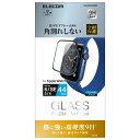 エレコム｜ELECOM アップルウォッチ ガラス 保護フィルム Apple Watch SE ( 第2世代 / 第1世代 ) / Series 6 / 5 / 4  液晶全面保護 硬度9H 高透明 0.23mm フレーム付 指紋防止 飛散防止 エアーレス ブラック AW-20MFLGFRBK