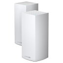 LINKSYS｜リンクシス Wi-Fiルーター 2個パック VELOP ホワイト MX8400-JP Wi-Fi 6(ax)