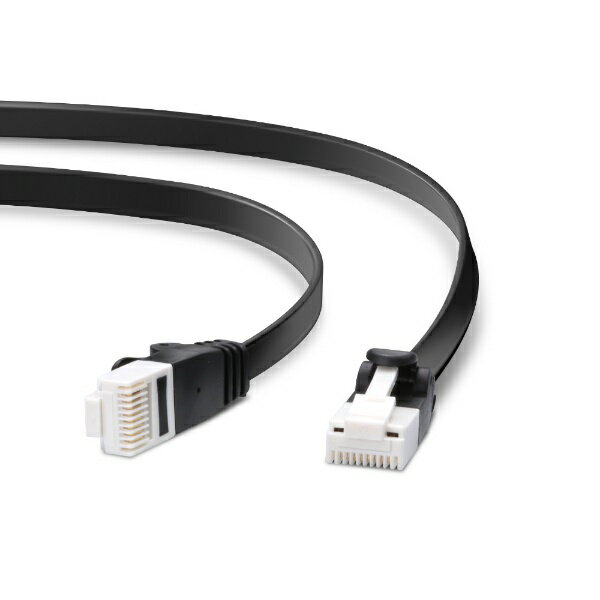 ELECOM｜エレコム LANケーブル ブラック LD-GFAT/BK50 [5m /カテゴリー6A /フラット]