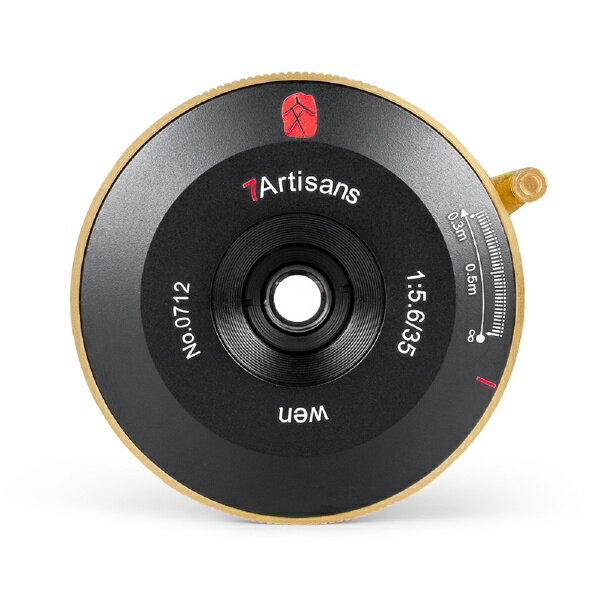 七工匠｜7artisans 35mm F5.6 ボディキャップレンズ ライカMマウント用 ブラック×ゴールド 3556LMBG [..