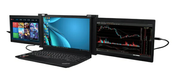 APEX｜アペックス USB-C接続 2画面PCモニター Aqual ブラック AXD101M [10.1型 /WUXGA(1920×1200） /ワイド]