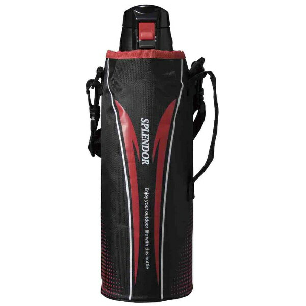 タフコ｜tafuco スポーツボトル スプレンダー [1.5L/ワンタッチ] ブラックレッド F-5025