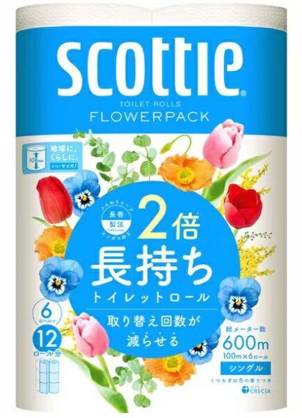 日本製紙クレシア｜crecia スコッティフラワーパック2倍巻き 100mのサムネイル