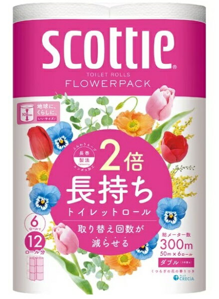 日本製紙クレシア｜crecia スコッティフラワーパック2倍巻き 50mのサムネイル