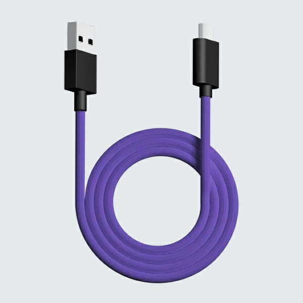 Pwnage｜ポウネイジ ウルトラカスタム ワイヤレス用 USB-C ⇔ USB-Aケーブル  パープル pw-usb-type-c-paracord-cable-purple