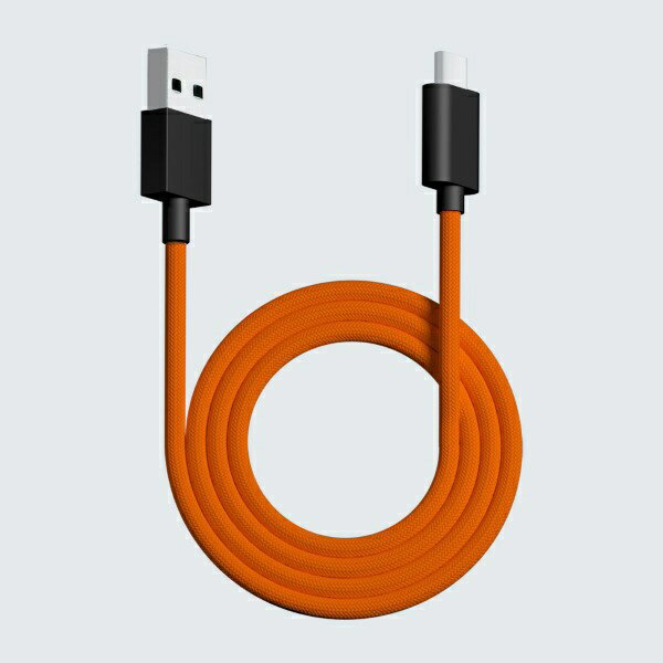 Pwnage｜ポウネイジ ウルトラカスタム ワイヤレス用 USB-C ⇔ USB-Aケーブル  オレンジ pw-usb-type-c-paracord-cable-orange