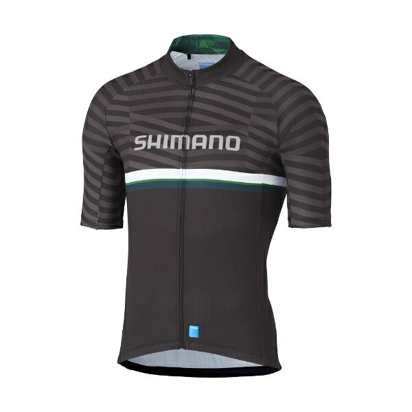 シマノ｜SHIMANO サイクル用ジャージ SHIMANO SERIES LSG 2020 チームジャージ(XLサイズ/ブラック×グリーン)CW-JSPS-TS21M【アジアサイズ仕様】