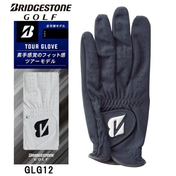 ブリヂストン｜BRIDGESTONE ゴルフグローブ TOUR GLOVE ブラック GLG12 [メンズ /左手着用(右打ち用) /22cm]【返品交換不可】