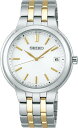 セイコー｜SEIKO SBTM285【ソーラー電波修正】セイコーセレクション（SEIKO SELECTION）メンズペアモデル ホワイト/ゴールド・シルバー [正規品]【国内正規品】