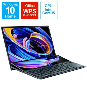 ASUS｜エイスース ノートパソコン ZenBook Duo14 セレスティアルブルー UX482EG-KA146T [14.0型 /Windows10 Home /intel Core i5 /WPS Office /メモリ：16GB /SSD：512GB /タッチパネル対応 /2021年4月モデル]【rb_winupg】