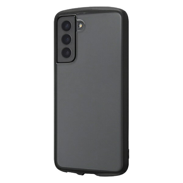 レイアウト｜rayout Galaxy S21 5G 耐衝撃ハイブリッド Puffull/クリア ブラック RT-GS21CC14/CBM
