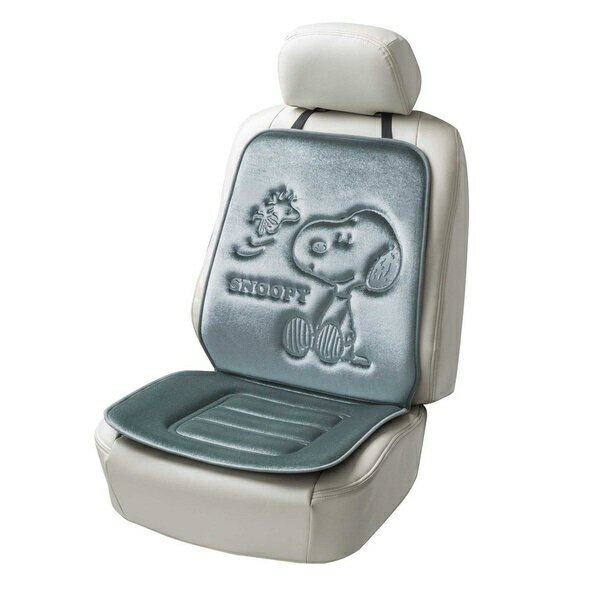 BONFORM｜ボンフォーム 5712-07GY　シートクッション　スヌーピープレス　軽／普通車用　背もたれ付き..