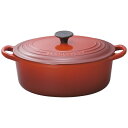 ルクルーゼ ココットオーバル LECREUSET｜ル・クルーゼ シグニチャー ココット・オーバル 25cm チェリーレッド チェリーレッド 25178250602422