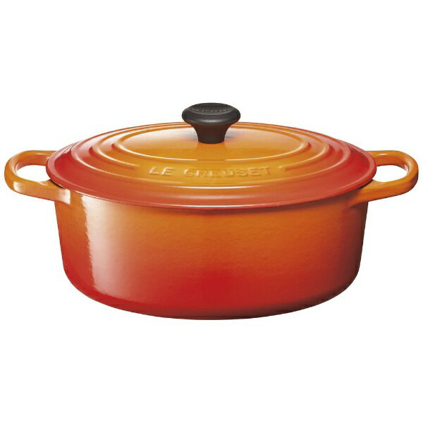 ルクルーゼ ココットオーバル LECREUSET｜ル・クルーゼ シグニチャー ココット・オーバル 25cm オレンジ オレンジ 25178250902422