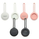 DEFF|ディーフ AirTag用シリコーン製ストラップ 「STRAP for AirTag」(3個入) ホワイト, ピーチピンク, ダークグレイ DCS-ATSS21WPG