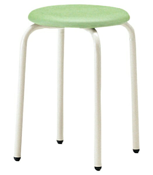 アイリスチトセ｜IRIS CHITOSE 丸スツール ビニールレザー（グリーン/Φ305×座面高さ467mm） RS46V GN【キャンセル・返品不可】