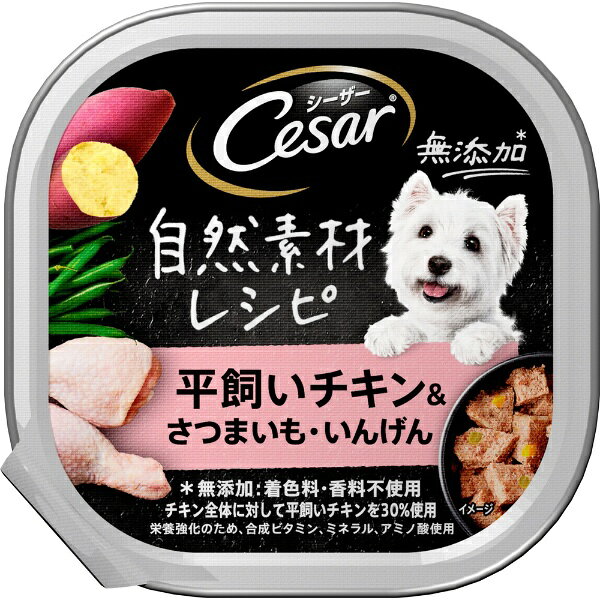シーザー 自然素材レシピ 14歳からの平飼いチキン＆さつまいも・いんげん 85g マースジャパンリミテッド CEM3214サイCイモインゲン85G
