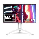 AGON27インチ　ゲーミングモニター■ティアリングを防ぐFreeSync Premiumテクノロジーティアリングやスタッタリングなどのカクつきを抑えることができ、なめらかな映像再現を可能にします。■HDR10驚異的な明暗さ、豊かなコントラスト、リアルな色再現で生き生きとした映像が楽しめます。■eスポーツプレーヤーのプロフェッショナルスタンダード最大リフレッシュレート144Hzと最大応答速度1msを組み合わせることにより、高速描写で状況を素早くスムーズに認知できる様になり、プレイ精度に大きく貢献します。■広視野角で高精細なIPSパネルIPSパネルは、鮮明かつ正確な色彩を表現すると同時に、上下左右178度の非常に広い視野角を実現し、より快適な映像表現を可能にします。■シャドウコントロールゲームによって明るい領域と暗い領域の重なった部分を、コントラストを調整することにより、くっきりと鮮明に映し出すことができる機能です。 ※本商品が対象となるクーポンは、その期間終了後、同一内容でのクーポンが継続発行される場合がございます。