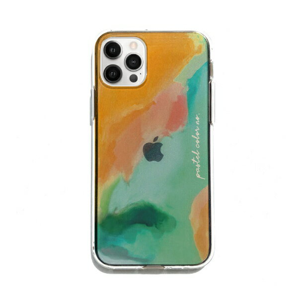 ROA｜ロア iPhone 12 Pro Max 6.7インチ対応ソフトクリアケース　Pastel color　OrangeGreen