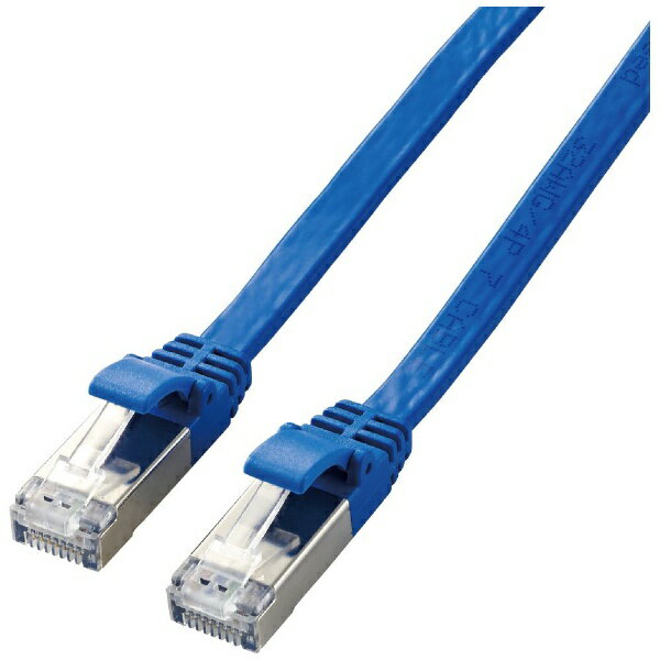 ELECOM｜エレコム LANケーブル ブルー LD-TWSF/BU1 [1m /カテゴリー7 /フラット]