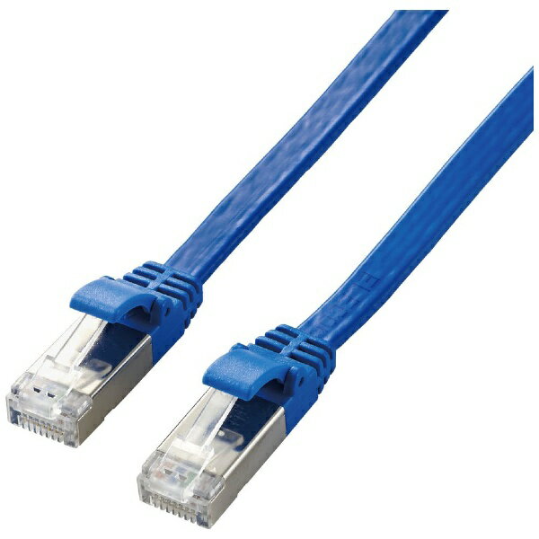 ELECOM｜エレコム LANケーブル ブルー LD-TWSF/BU2 [2m /カテゴリー7 /フラット]