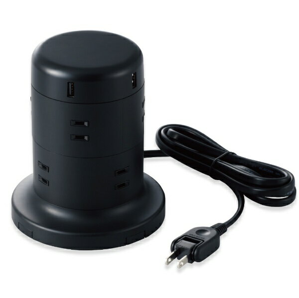 ELECOM�å��쥳�� ��������å�/�ķ����å�/8�ĸ�/�륵������/2.0m TT-U01-0820BK [2.0m /8�ĸ� /�����å�̵ /5�ݡ���]