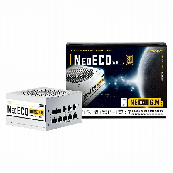 ANTEC｜アンテック PC電源 NE850G M White ホワイト NE850G-M-White [850W /ATX /Gold] 1