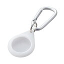 ELECOM|エレコム AirTag用アクセサリ/カラビナ付シリコンケース クリア AT-SCKCR