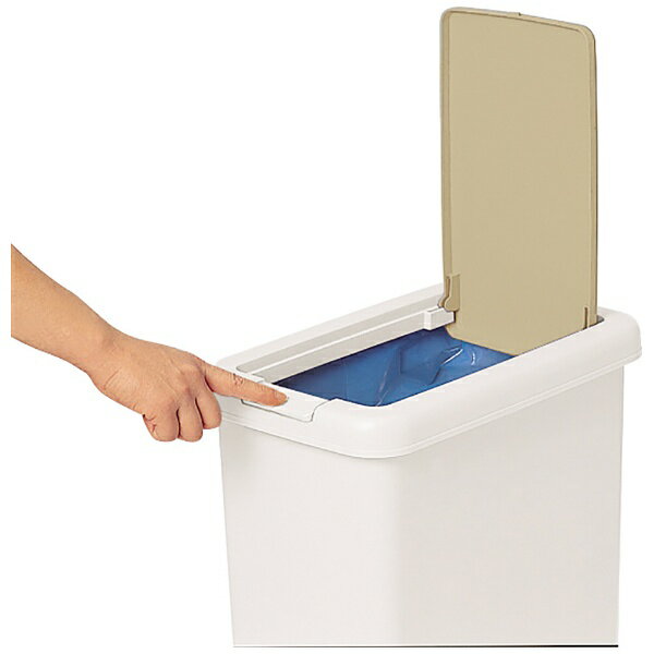 【エントリーで最大全額ポイント還元|7/18迄】 サンコープラスチック|SANKO スリムプッシュ 30L ライトベージュ 03217 [2]