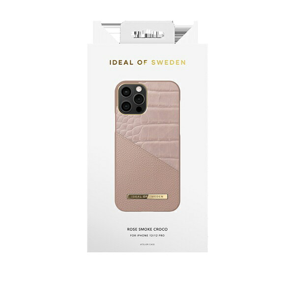 IDEAL OF SWEDEN｜アイディールオブスウェーデン iPhone12/12 Pro ATELIER CASE 20SS ROSE SMOKE CROCO IDACSS20-I2061-202 ピンク