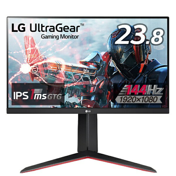 【エントリーで2倍pt(5/20まで)】 LG｜エルジー ゲーミングモニター UltraGear ブラック 24GN650-BAJP [23.8型 /フルHD(1920×1080) /ワイド]