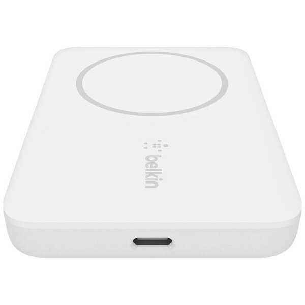 BELKIN｜ベルキン BOOST↑CHARGE MagSafe対応 磁気ワイヤレスモバイルバッテリー 2500mAh 付属ケーブル長： 1m ホワイト BPD002btWH 1ポート