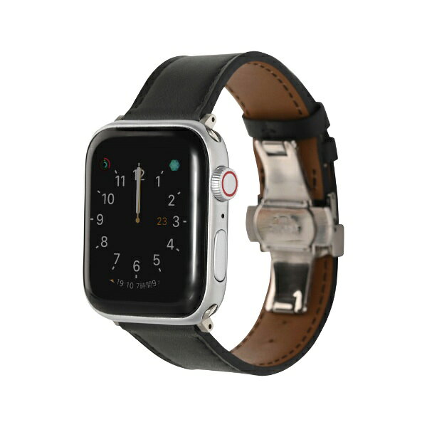 PFJ｜ピュア・フィッシング・ジャパン AppleWatch Series 3/2/1(42mm)・SE/6/5/4(44mm)・9/8/7(45mm)・10(46mm)・Ultra(49mm)用本革ファルファーラ ブラック PHDFFLW6L-BK